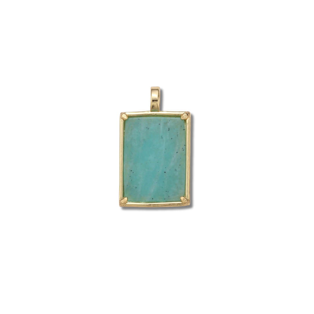 AQUAMARINE STONE CHARM (L)