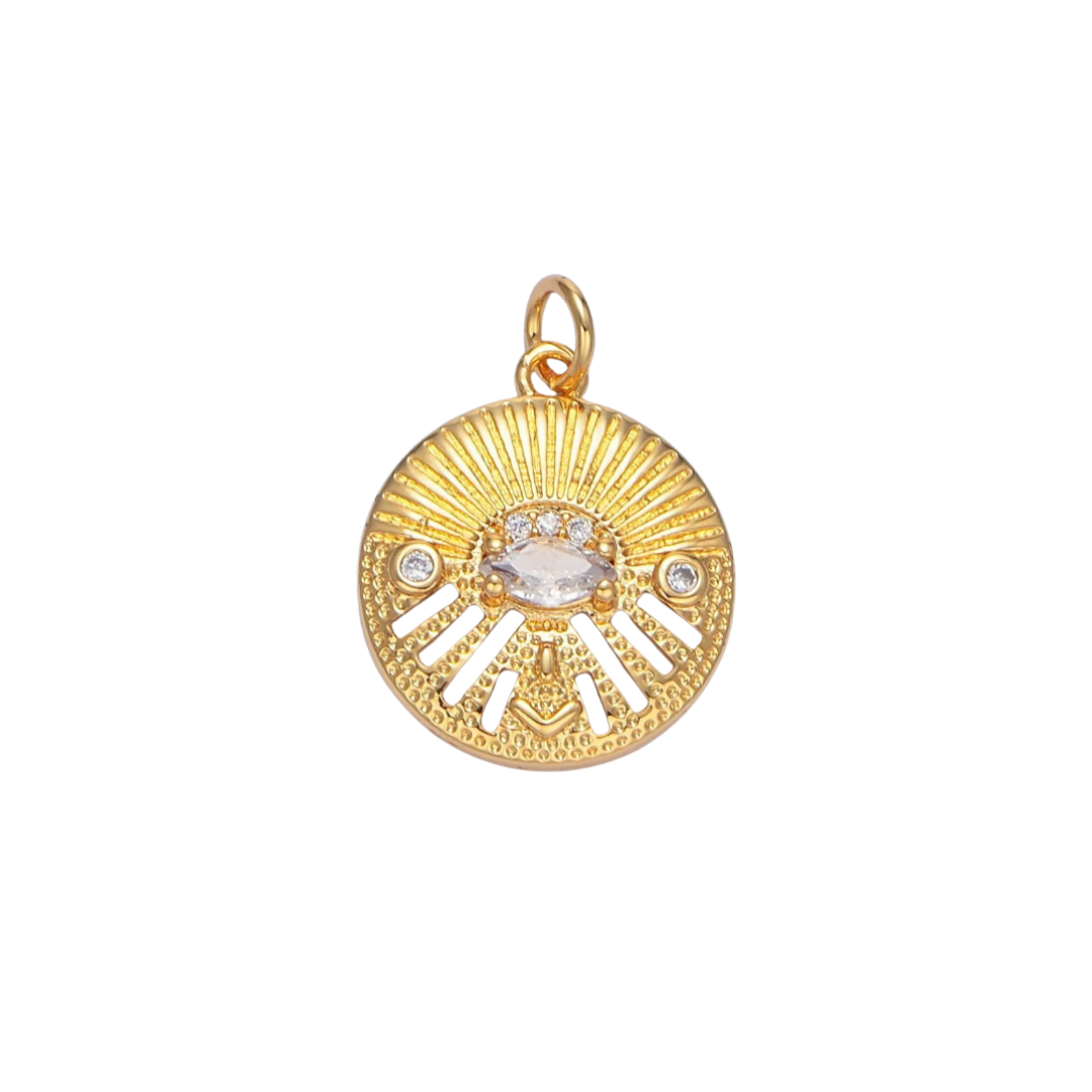COIN STYLE CRYSTAL CHARM (M)