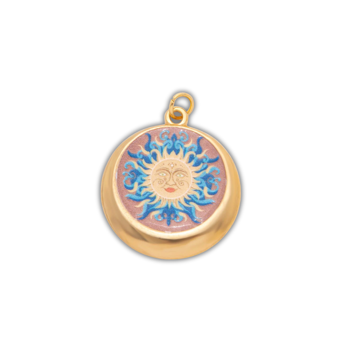 PRINTED SUN COIN CHARM (L)