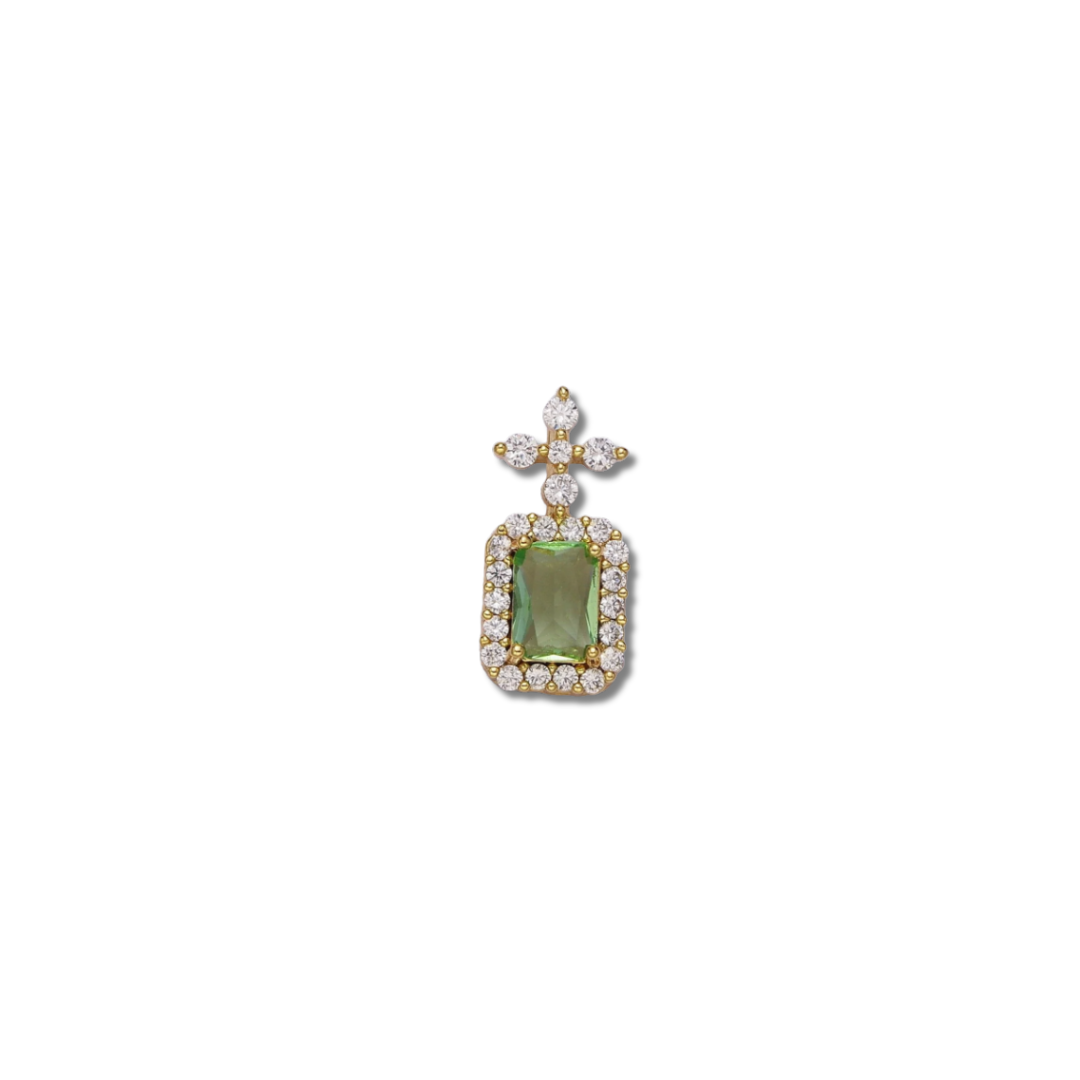 PERIDOT STONE WITH CROSS (S)