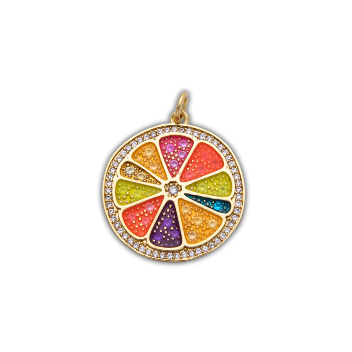 COLORFUL CITRUS SLICE CHARM (L)