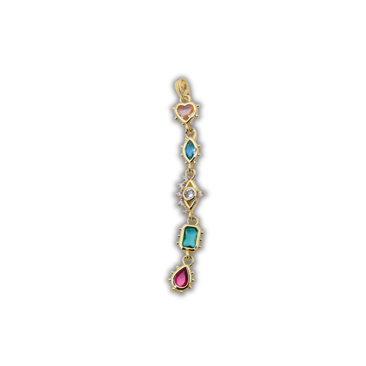 COLORFUL STONE DROP CHARM (L)