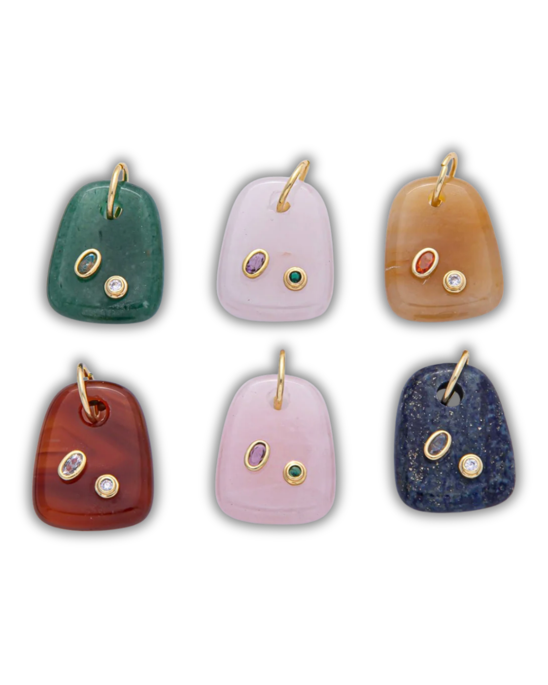 ROUND SQUARE GEMSTONES (L)
