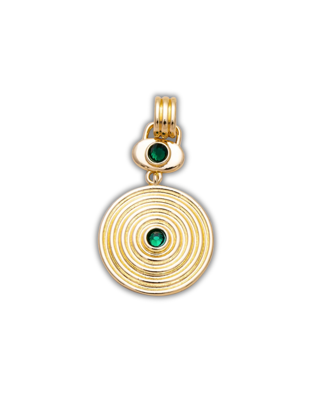 GREEN SPIRAL CHARM (L)