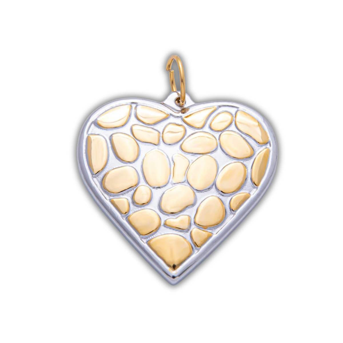 MIXED METAL SPOTTED HEART (XXXL)