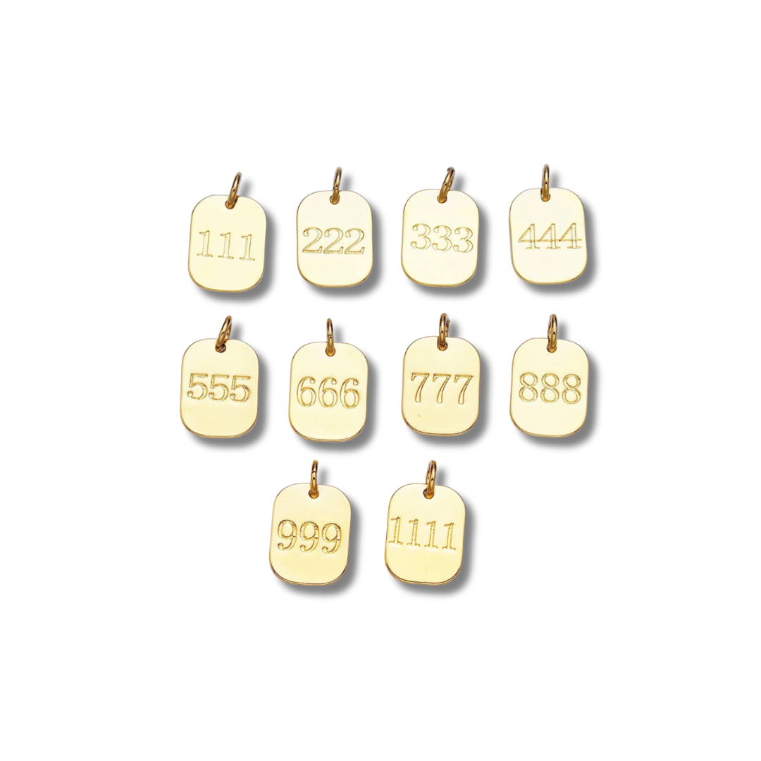 ANGEL NUMBER TAG CHARMS (S)