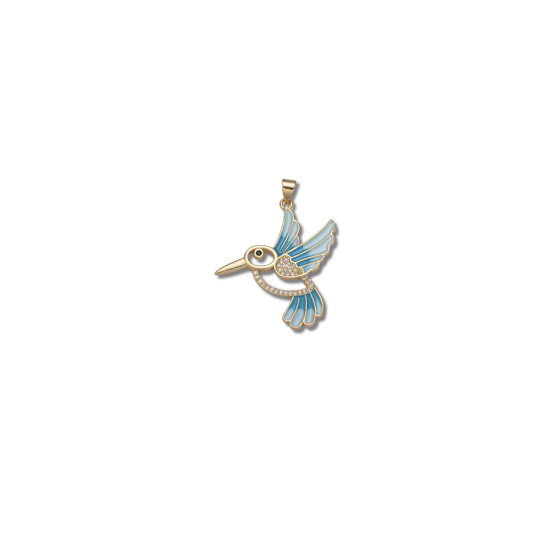 BLUE HUMMINGBIRD CHARM (XL)