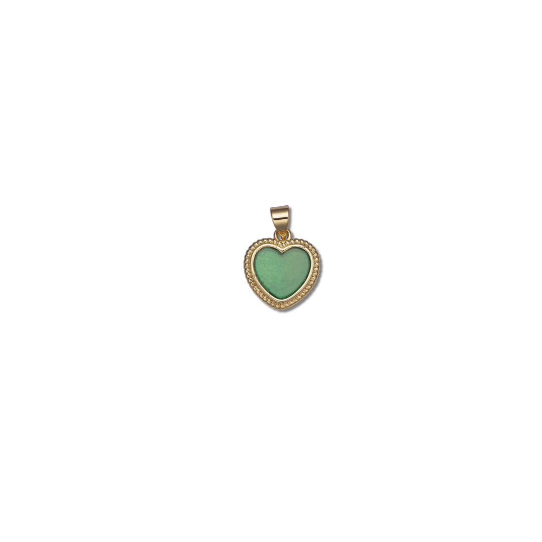 GREEN HEART CHARM (M)