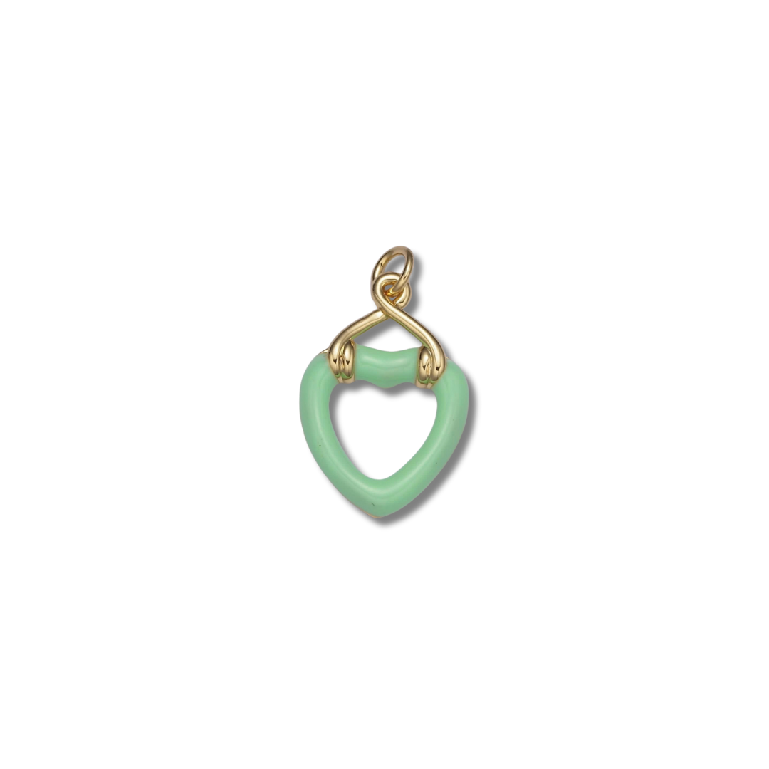 GREEN HEART CHARM (M)