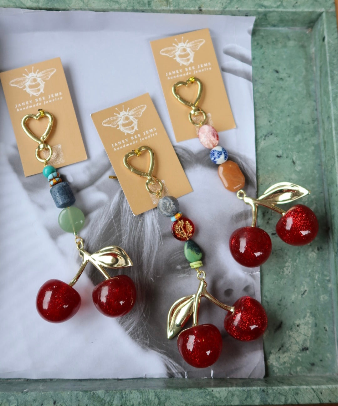 CHERRY BAG CHARMS