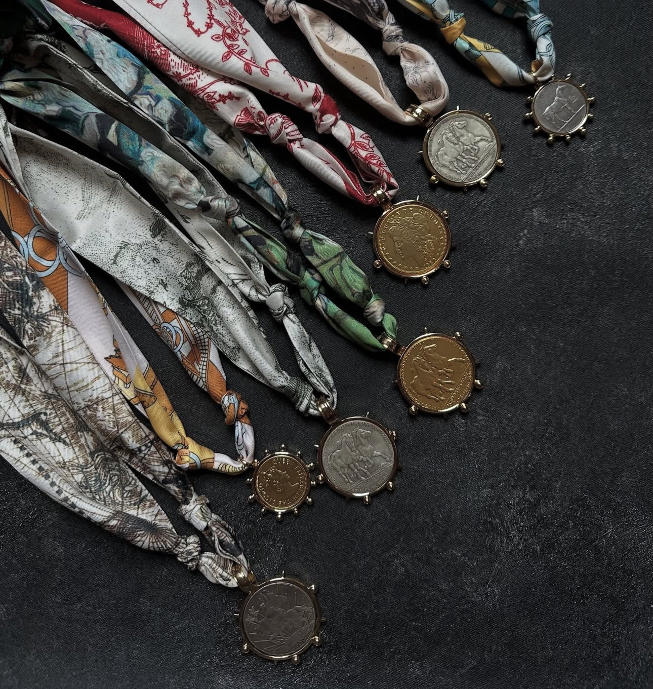 HORSE COIN SCARF NECKLACE (PREORDER)