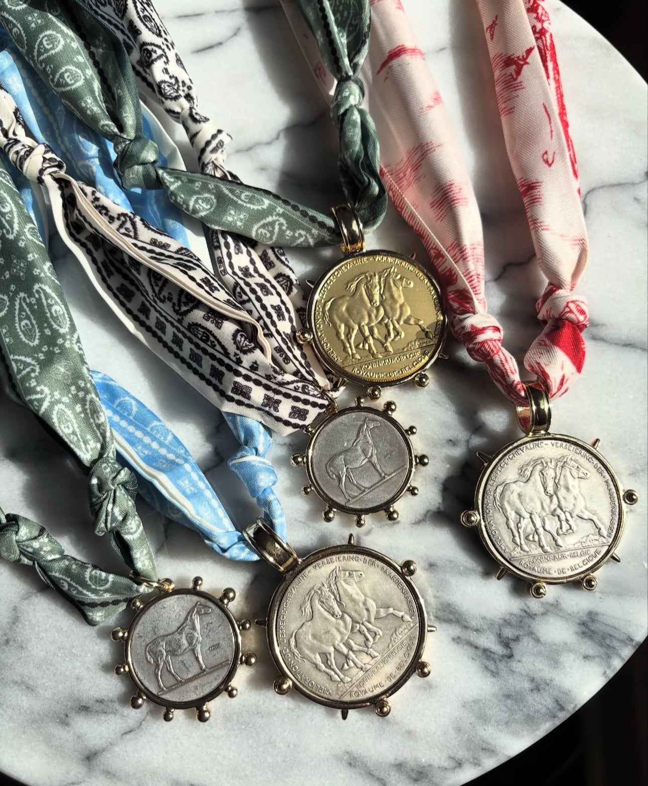 HORSE COIN SCARF NECKLACE (PREORDER)
