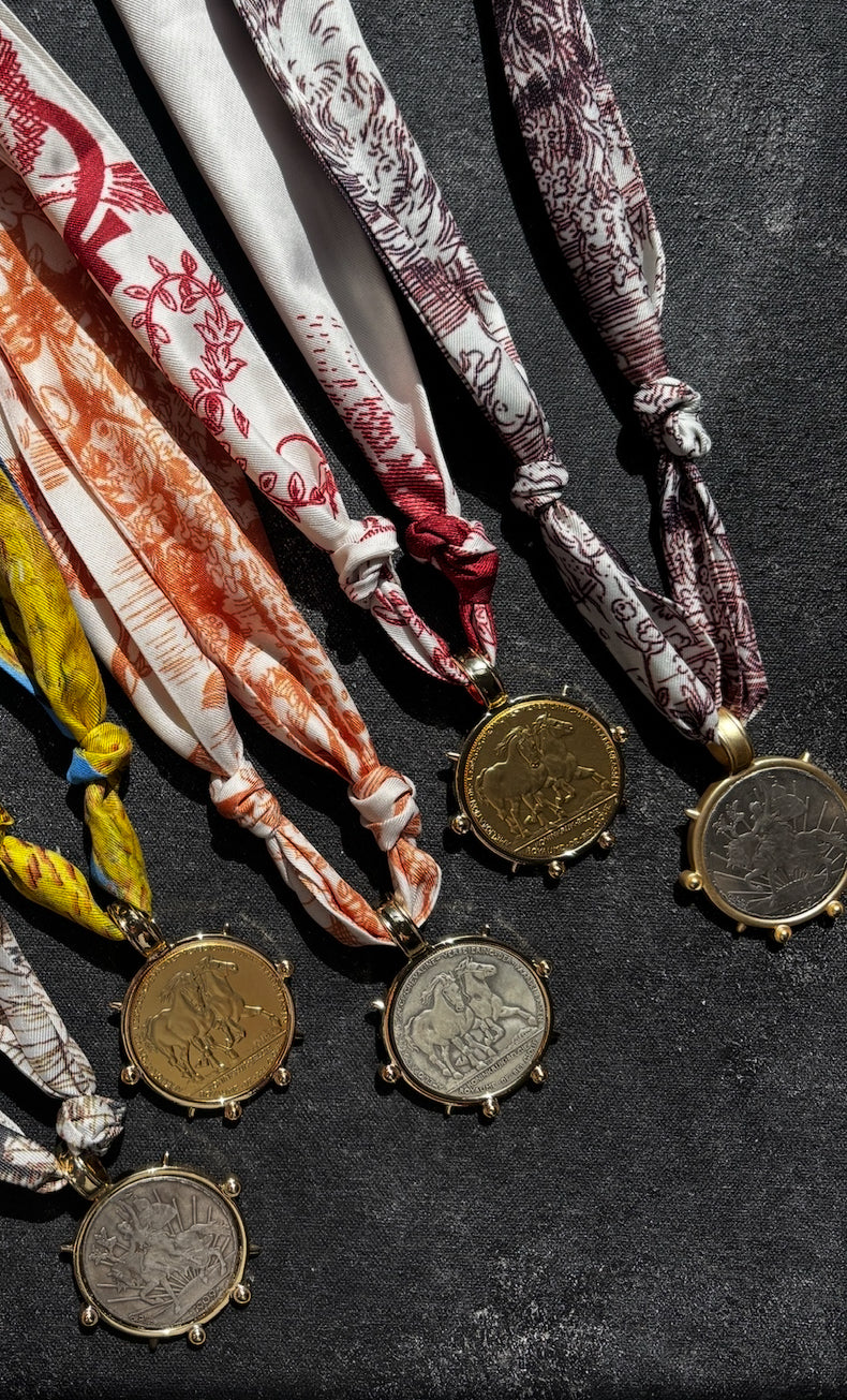 HORSE COIN SCARF NECKLACE (PREORDER)