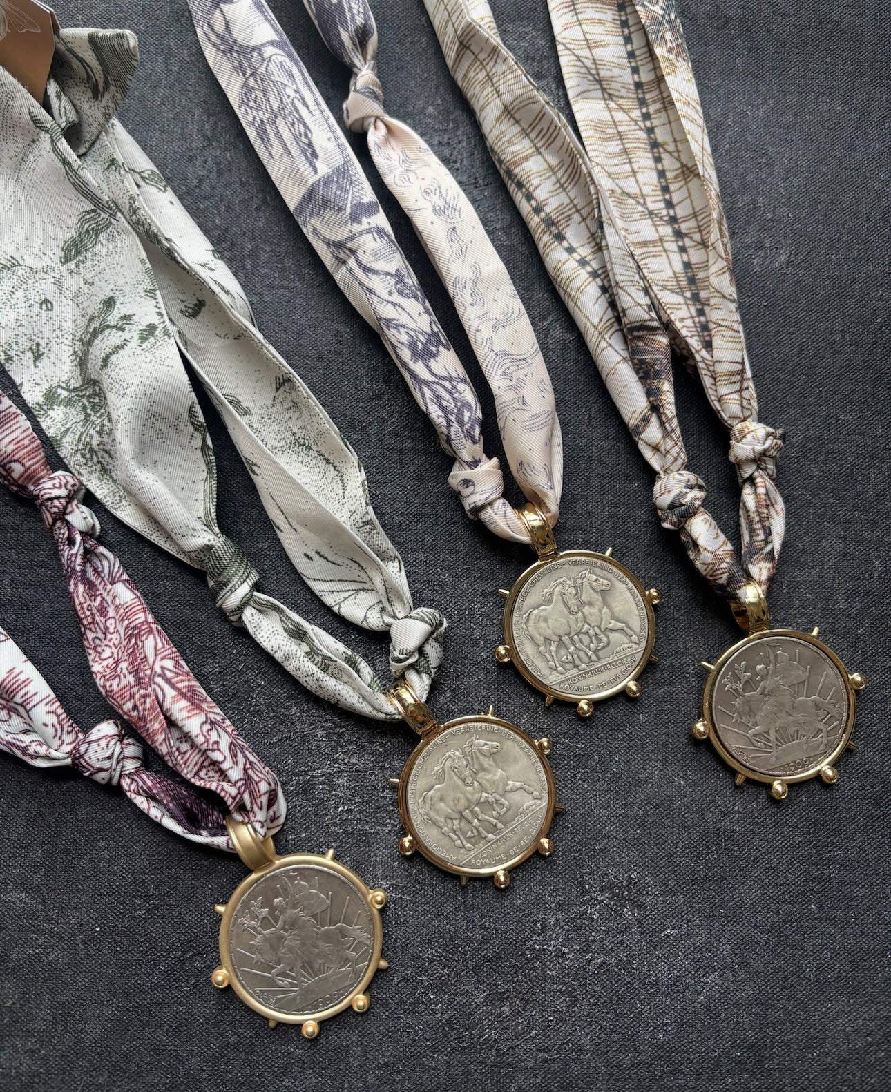HORSE COIN SCARF NECKLACE (PREORDER)