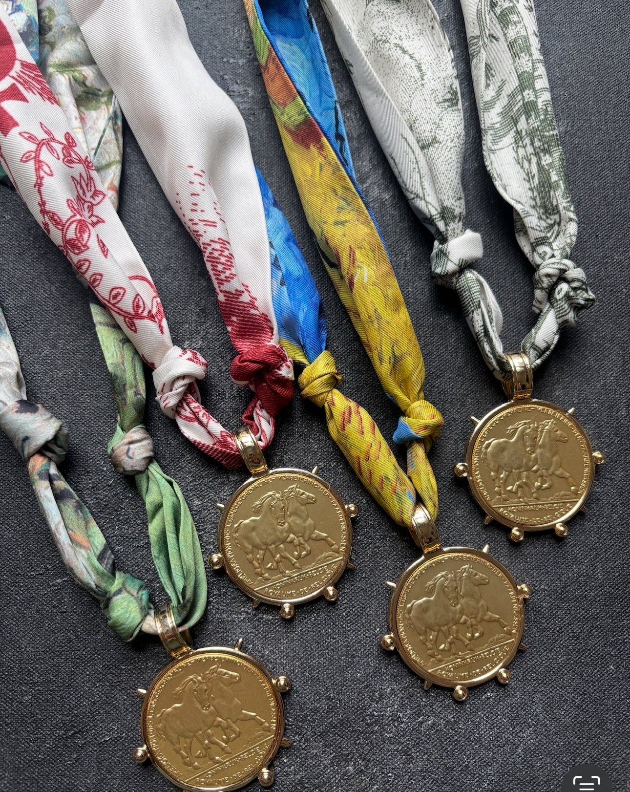 HORSE COIN SCARF NECKLACE (PREORDER)