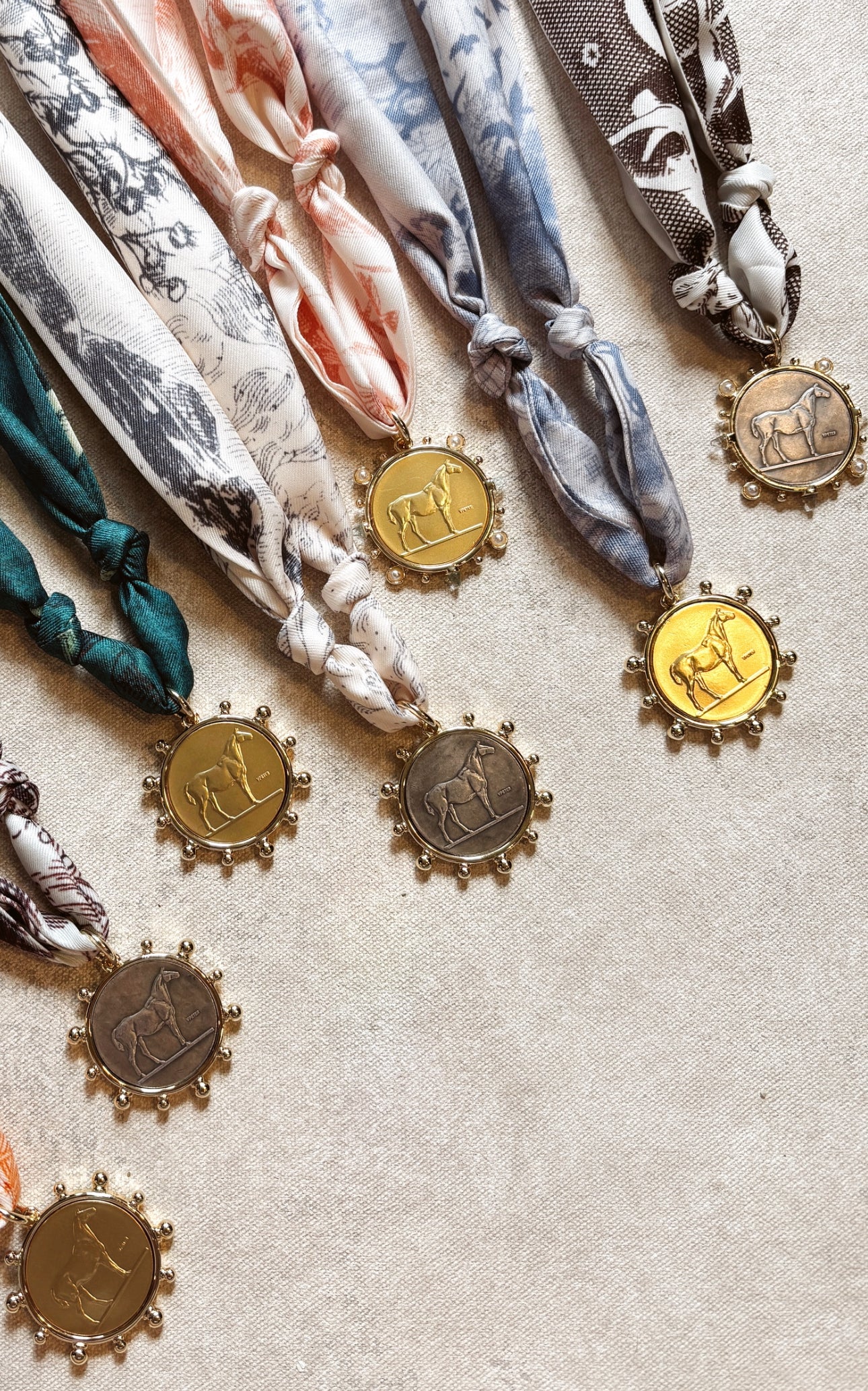 HORSE COIN SCARF NECKLACE (PREORDER)