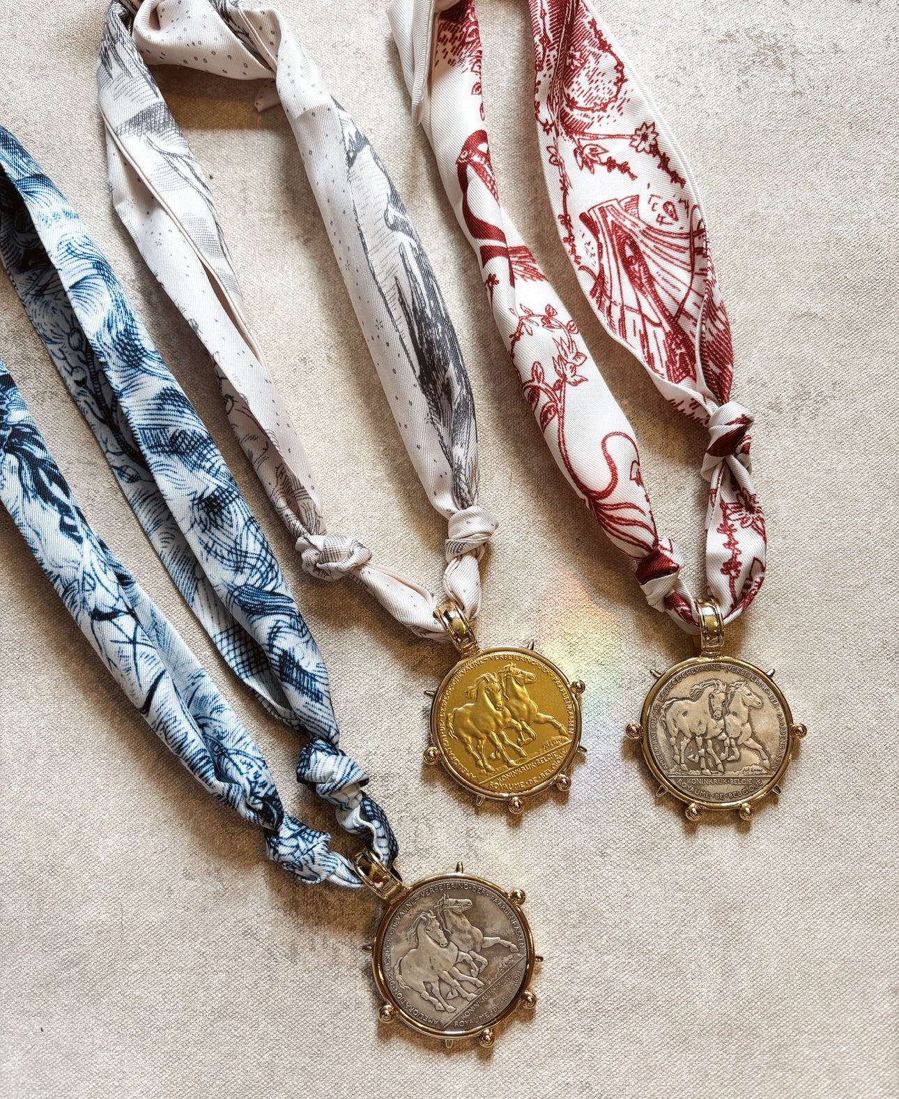 HORSE COIN SCARF NECKLACE (PREORDER)