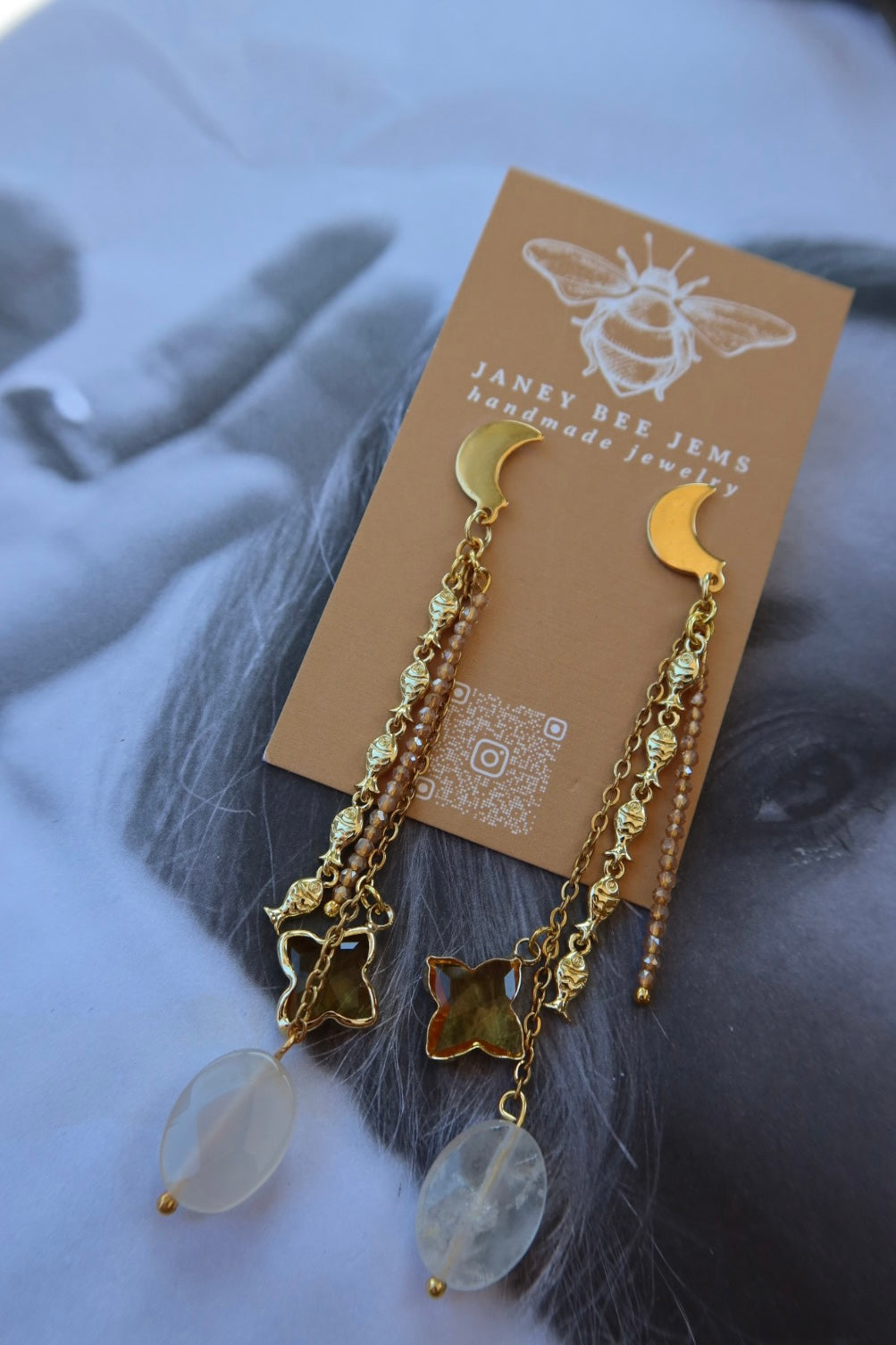 MOON & FISH DANGLES