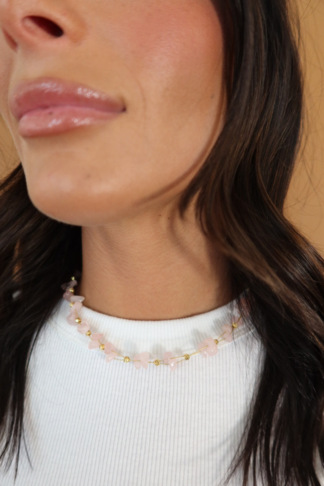 PINK BEADED CHAIN