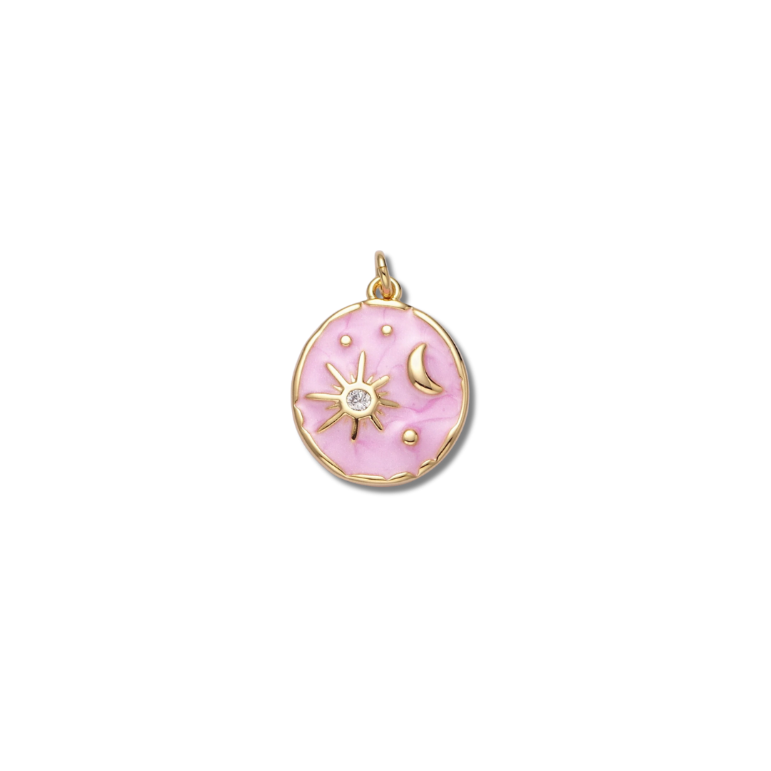 PINK MOON AND SUN CHARM (S)