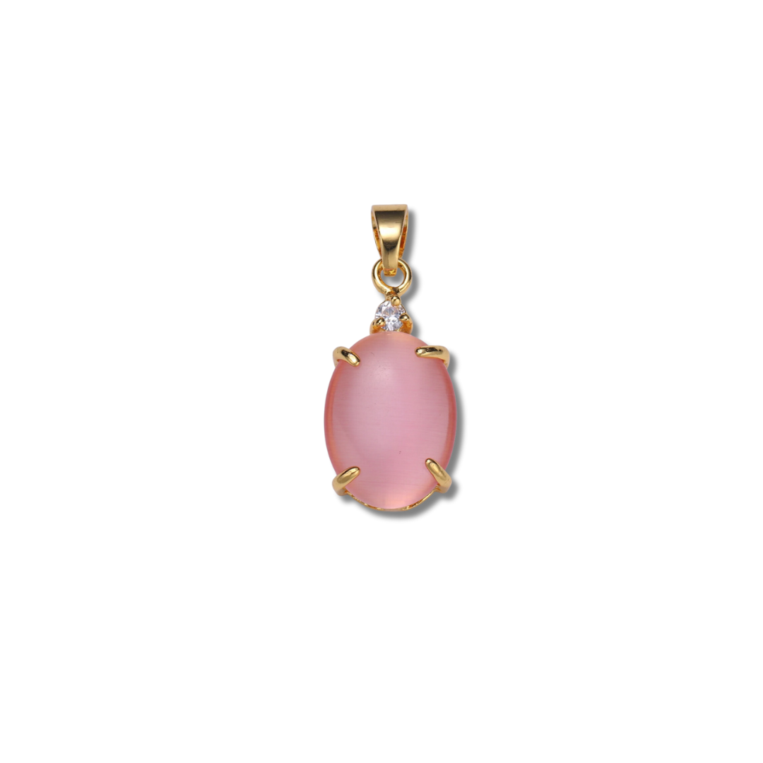 PINK CAT EYE CHARM (L)