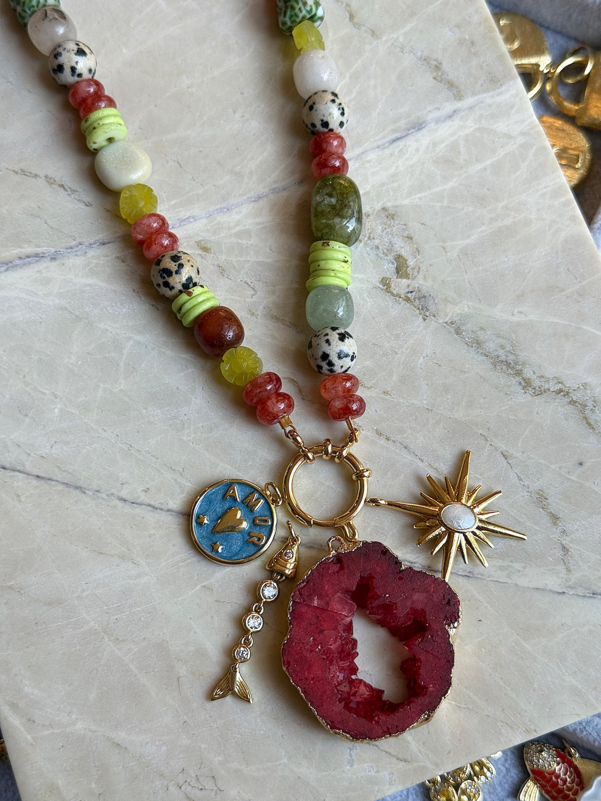 BROOKE BEADED CHARM HOLDER