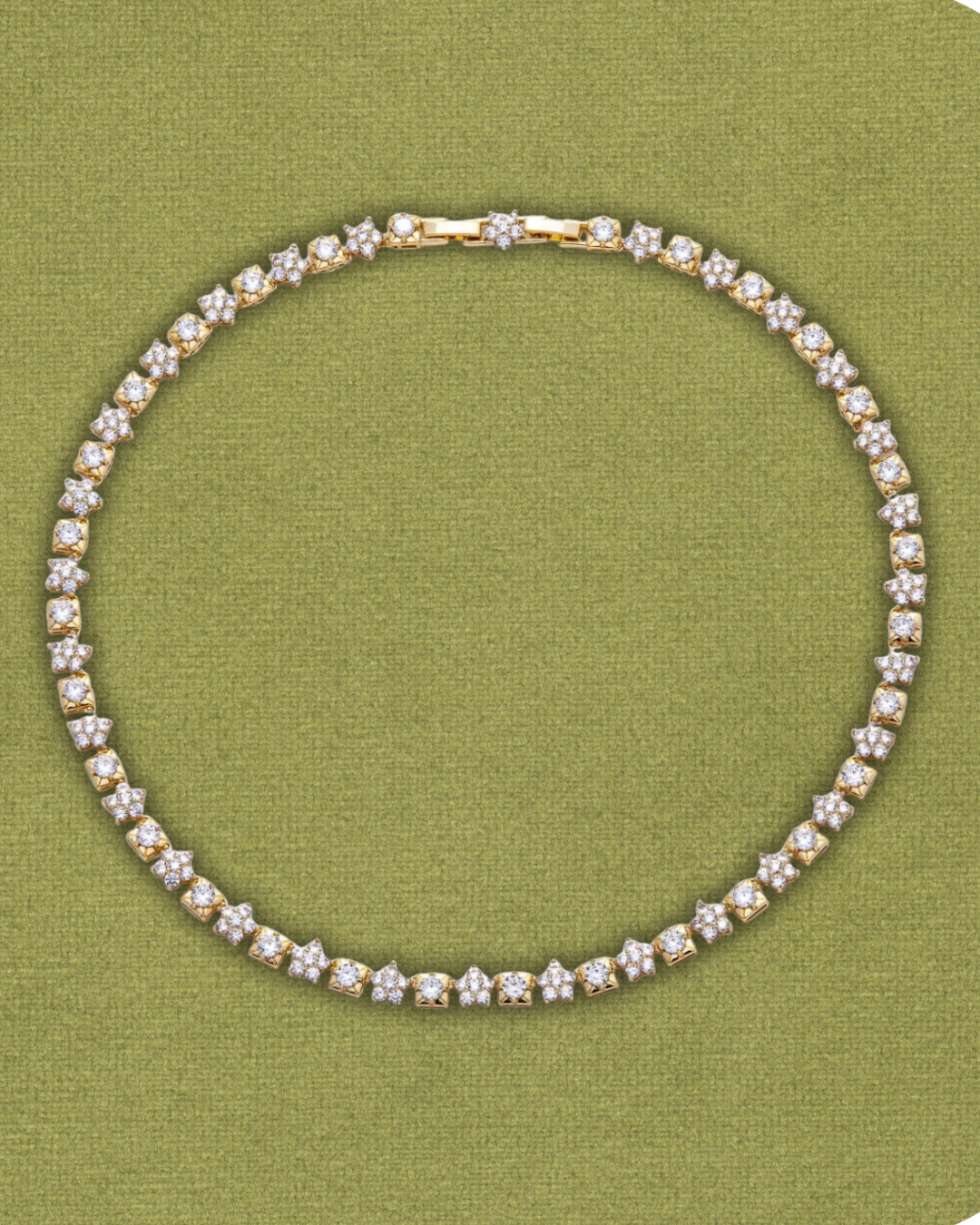 FLOWER TENNIS NECKLACE