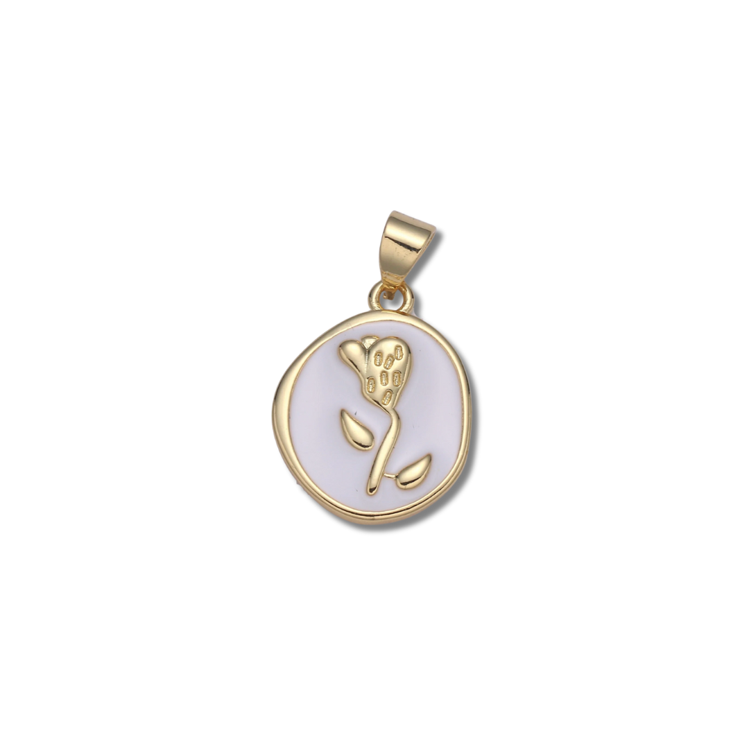 WHITE TULIP CHARM (M)