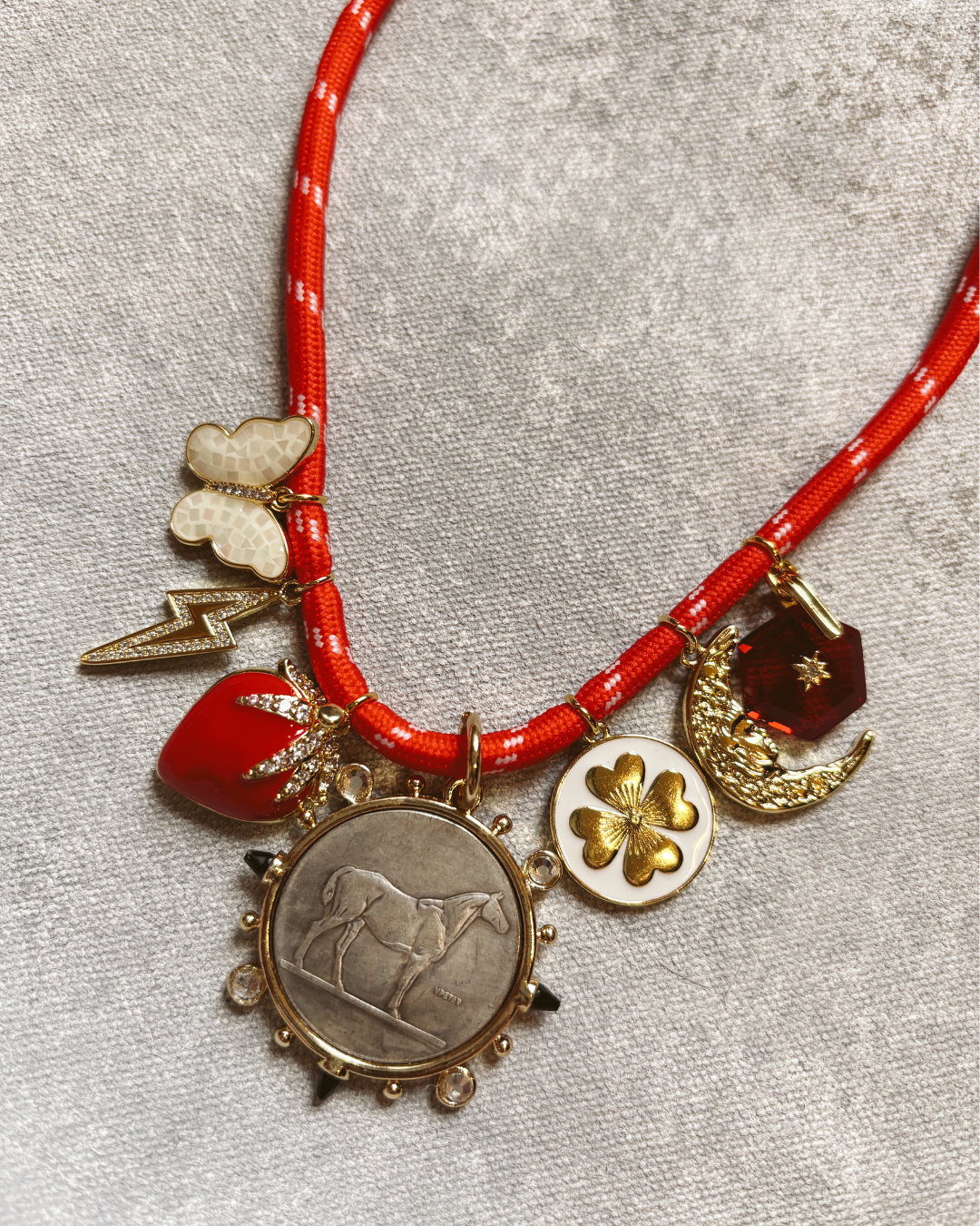 HORSE COIN CORD NECKLACE