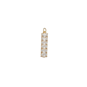 CLEAR BAGUETTE CHARM