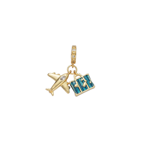 BLUE SUITCASE TRAVEL CHARM