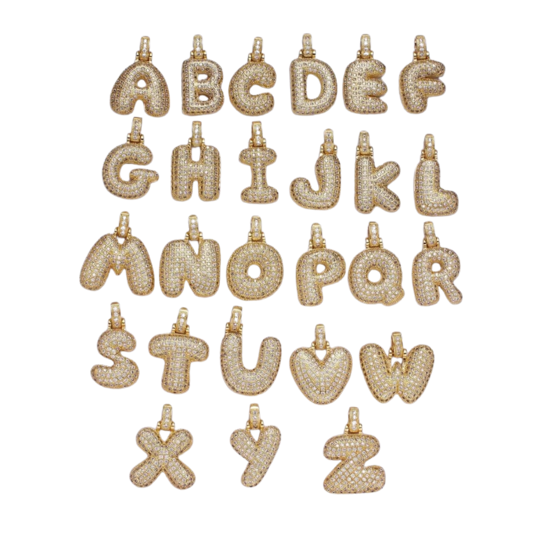 PAVE BUBBLE LETTERS