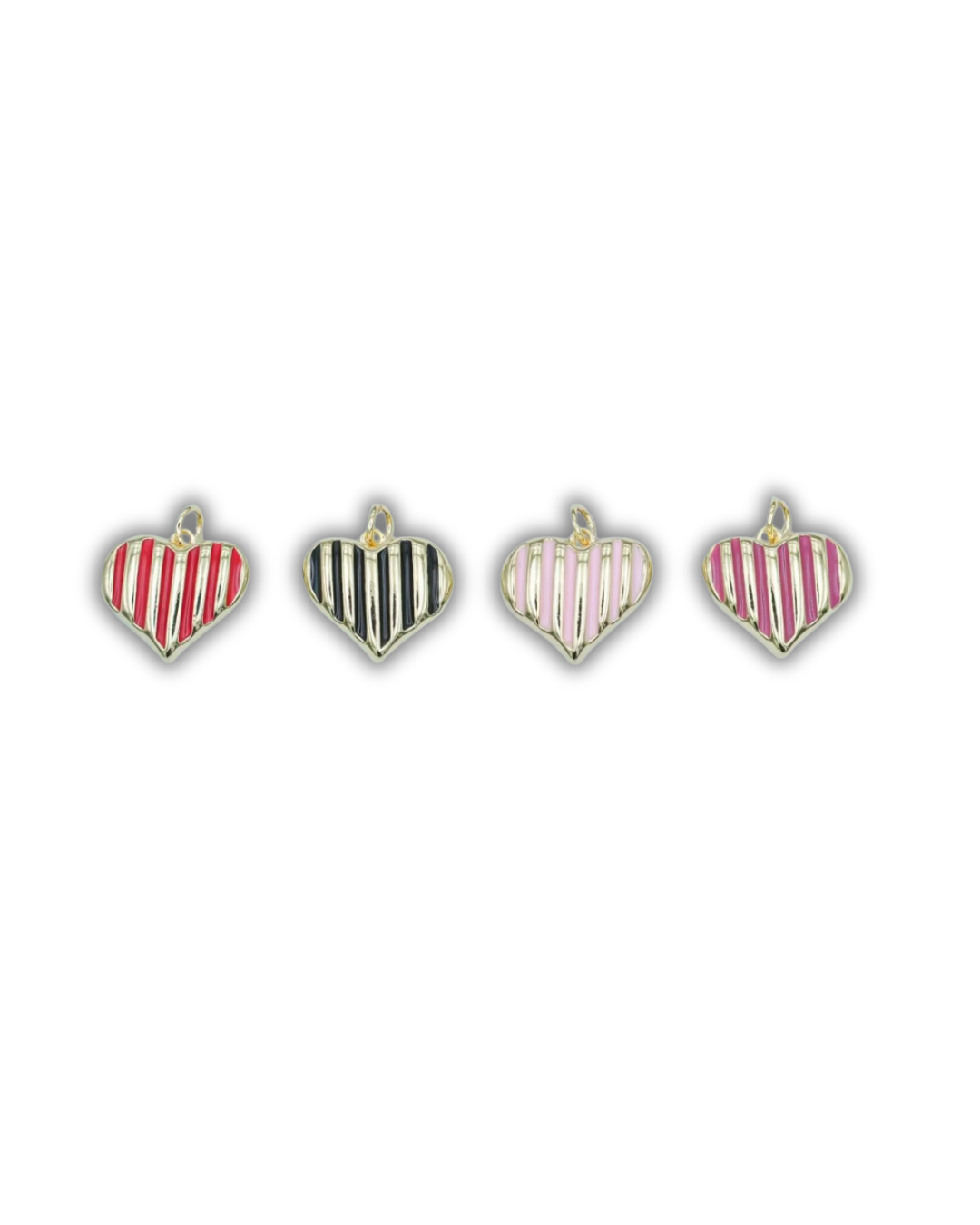 STRIPED PUFFY HEARTS (S)