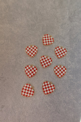 RED CHECKERED HEARTS