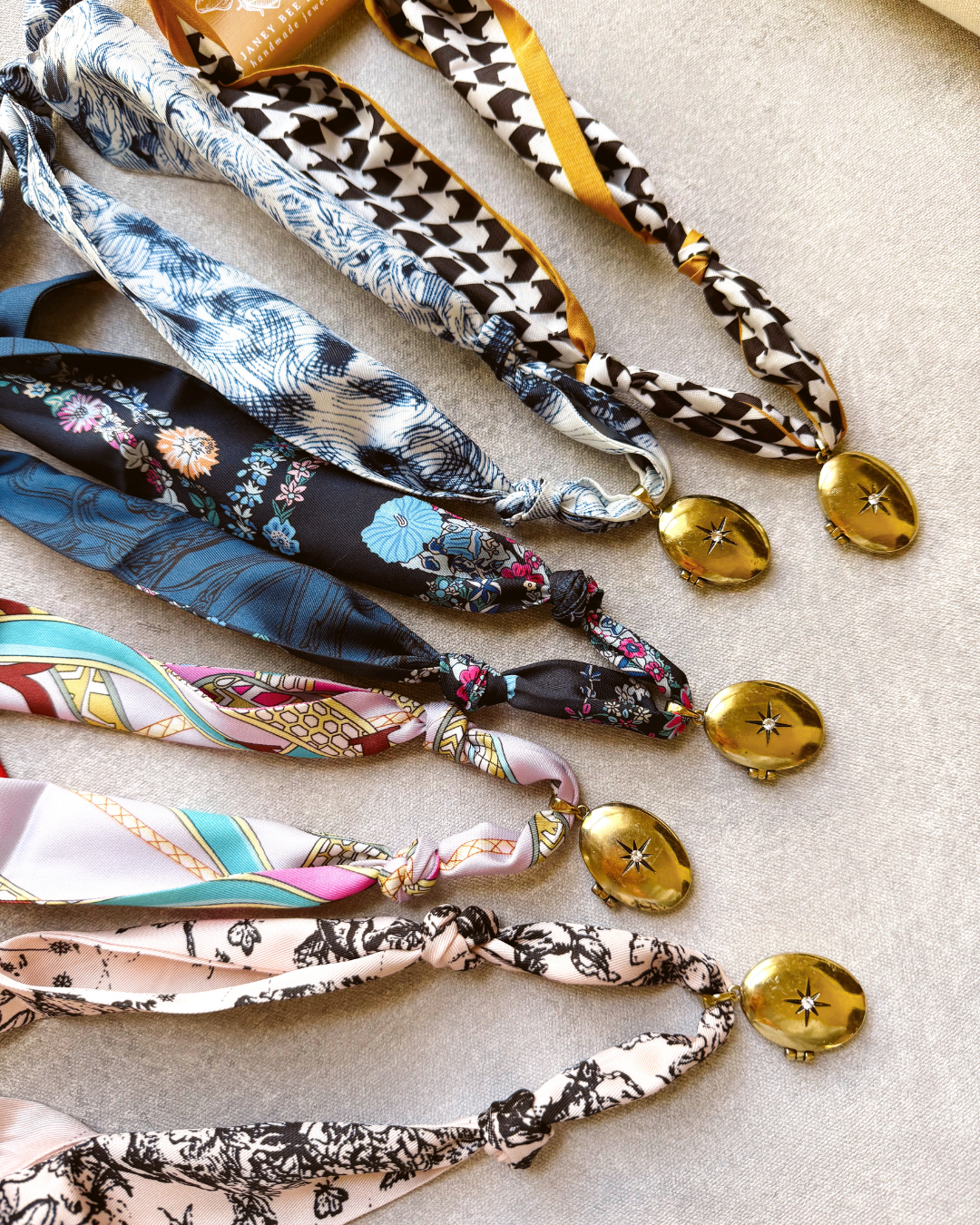 VINTAGE STAR LOCKET SCARF NECKLACES