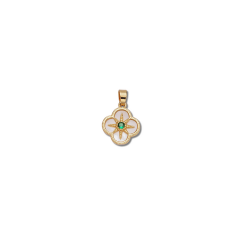 GREEN STAR CLOVER CHARM