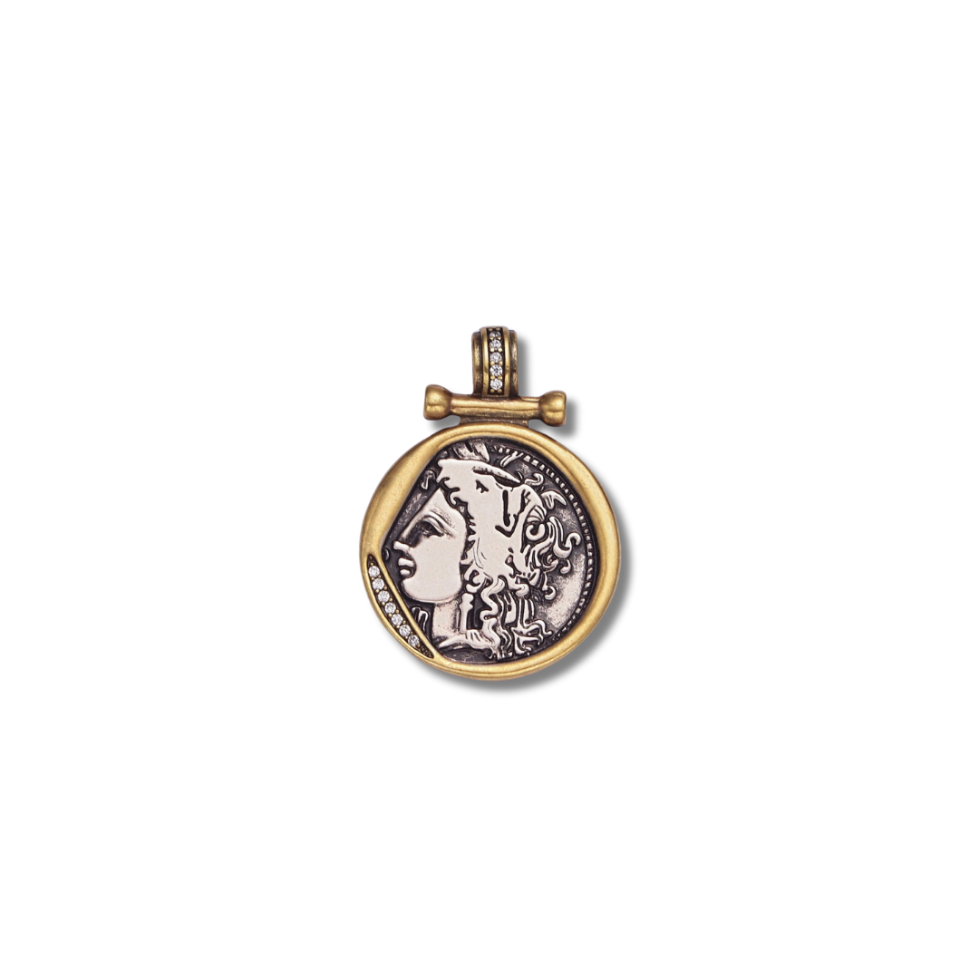 GREEK COIN CHARM