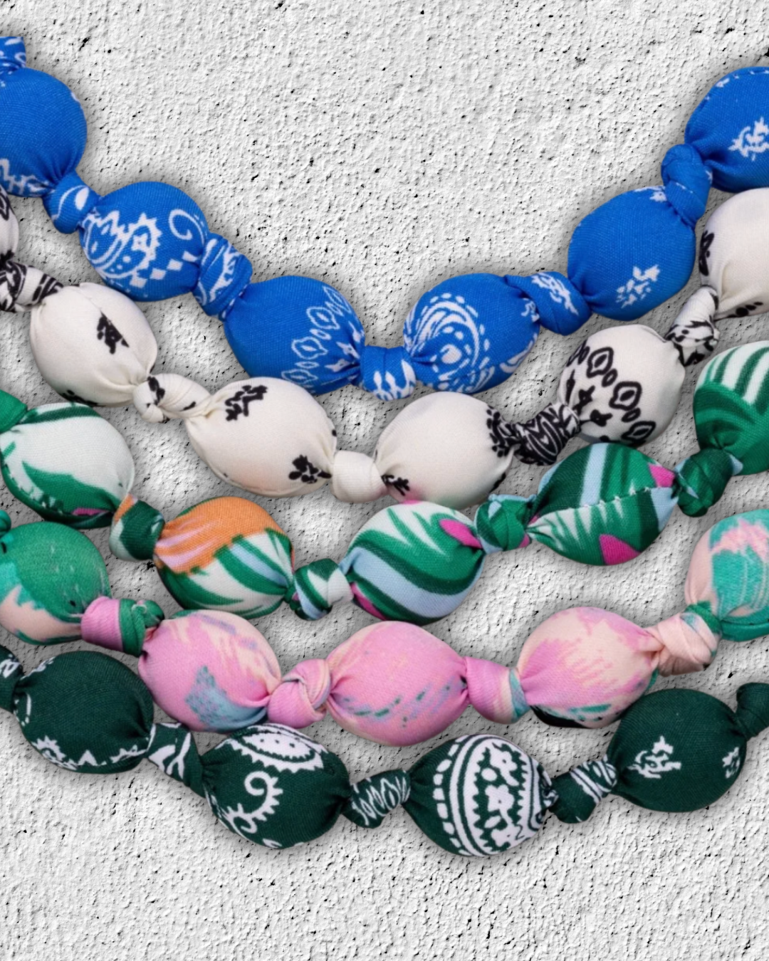 FABRIC BEADED NECKLACE