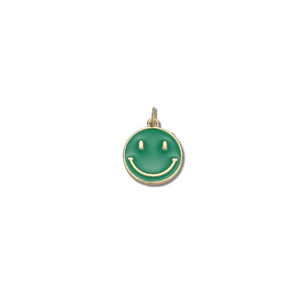 GREEN SMILEY FACE CHARM