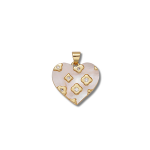 HEART CLOVER CHARM