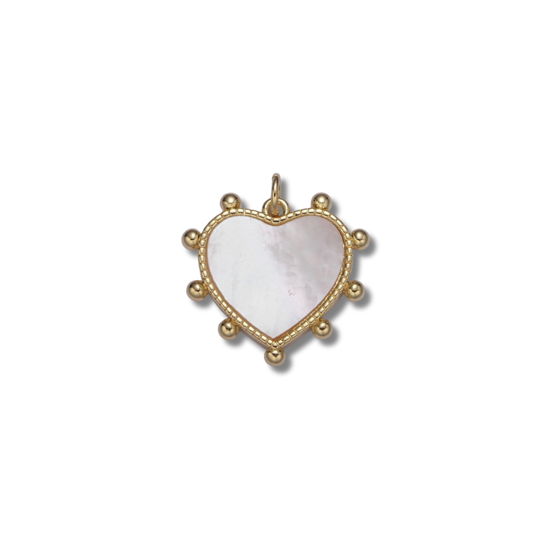 PEARL HEART CHARM