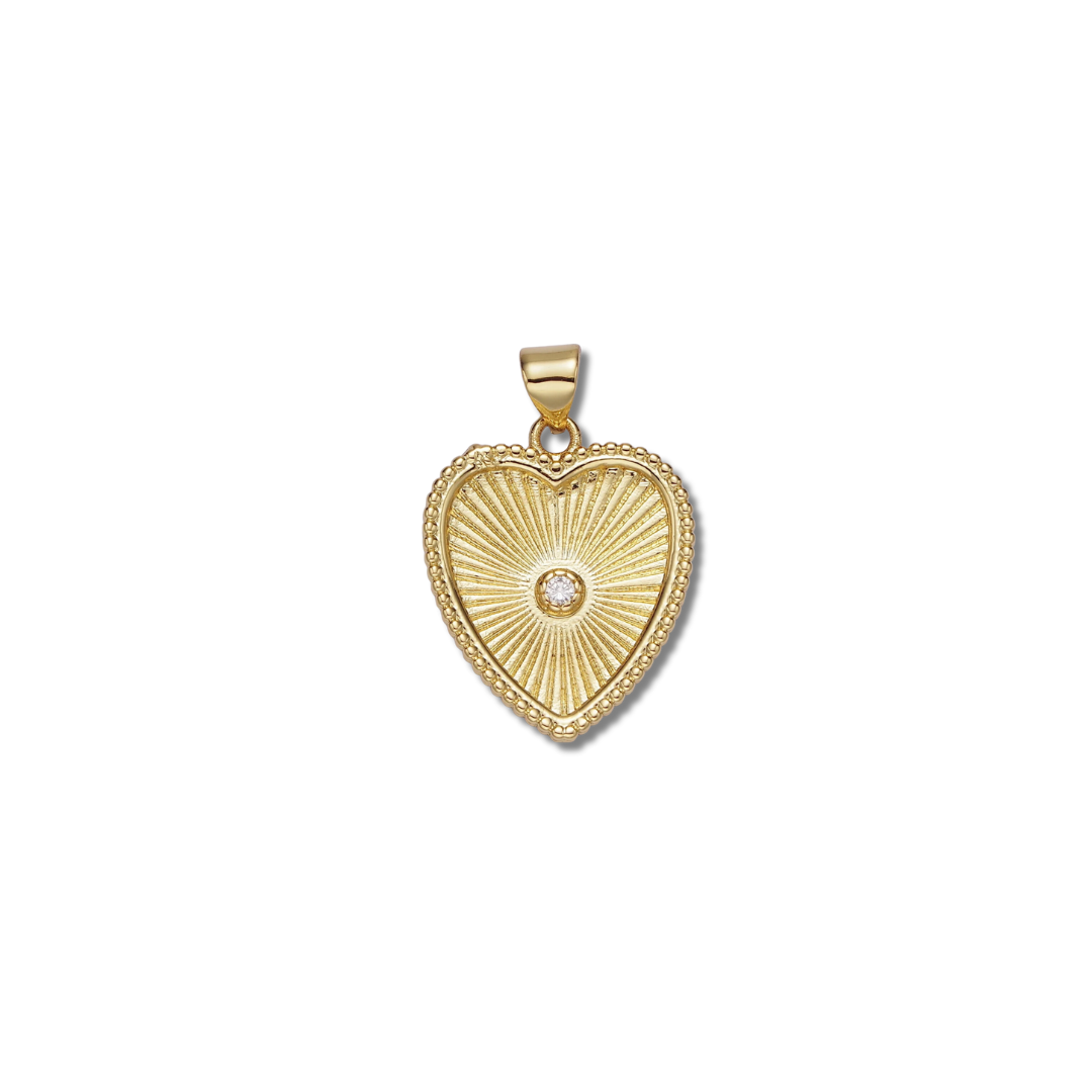 MEDIUM GOLD HEART CHARM