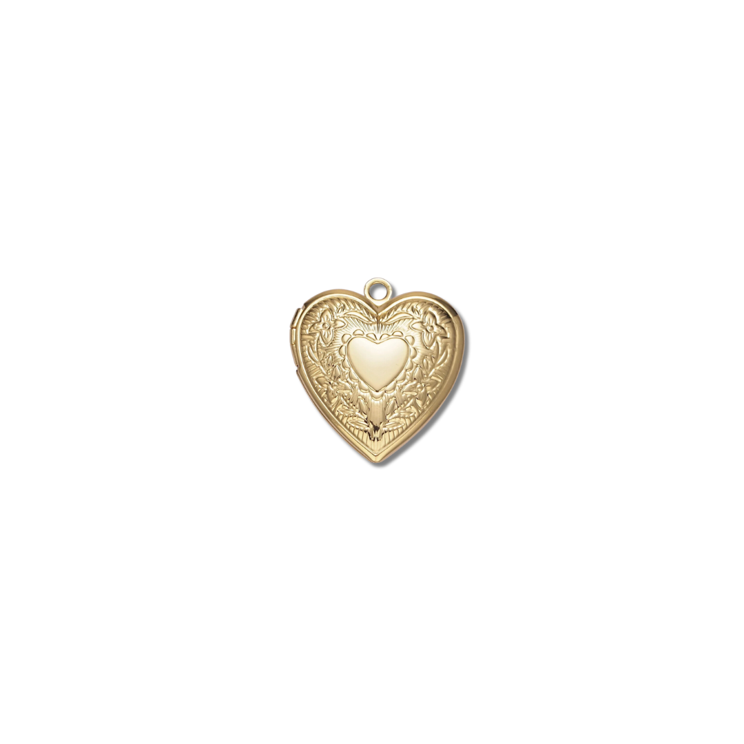 LARGE GOLD HEART LOCKET (L)