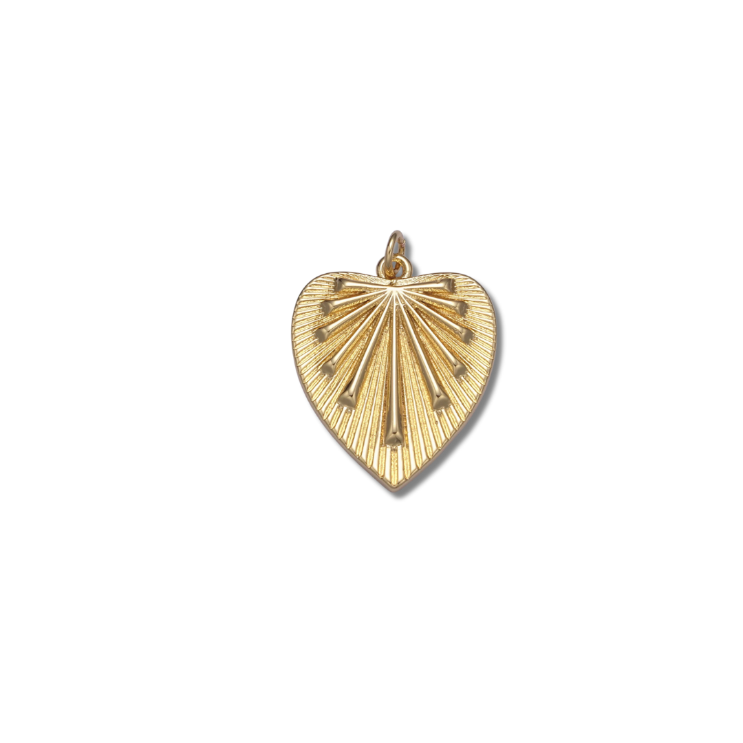 GOLD HEART CHARM (XL)