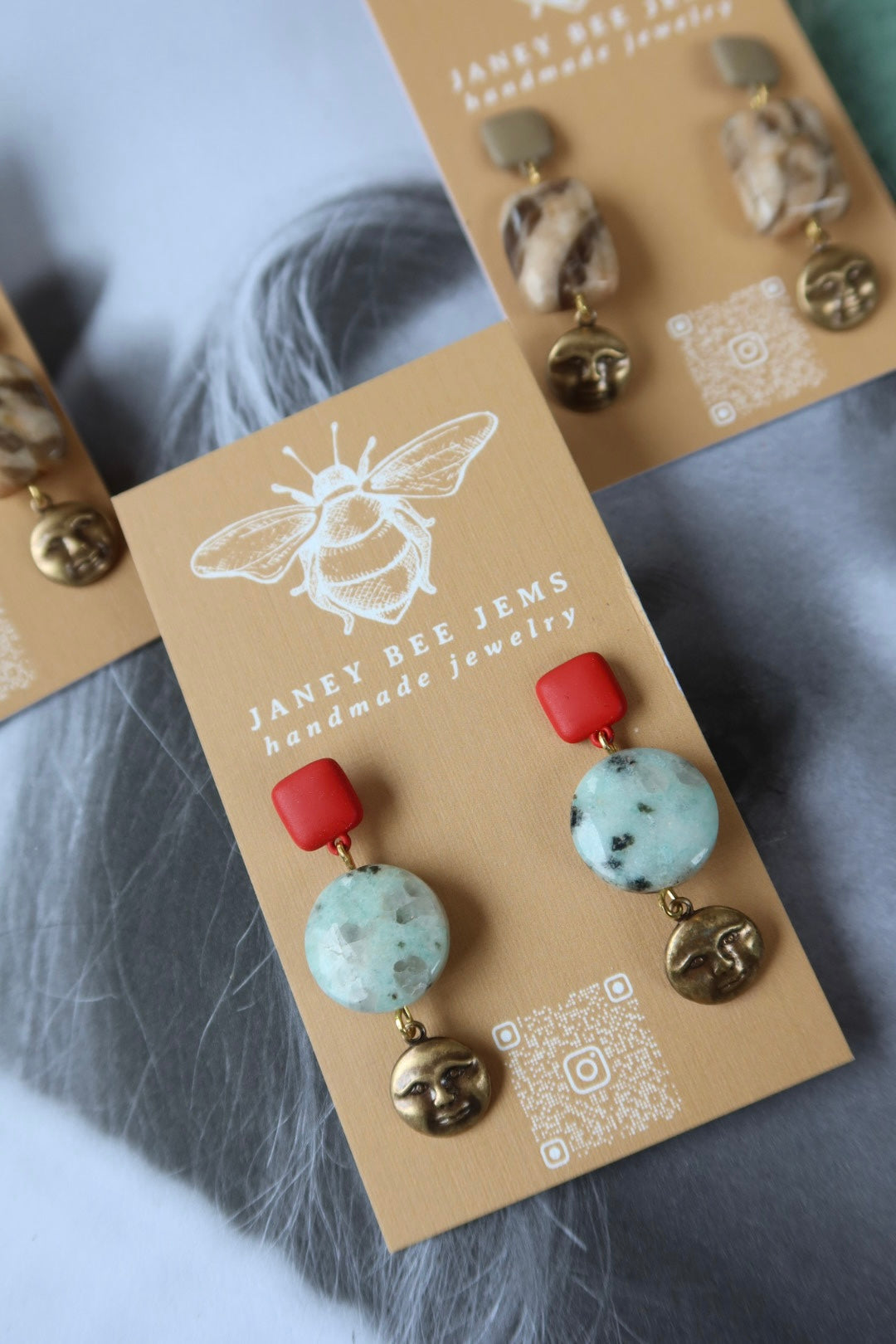 MOON FACE STUDS