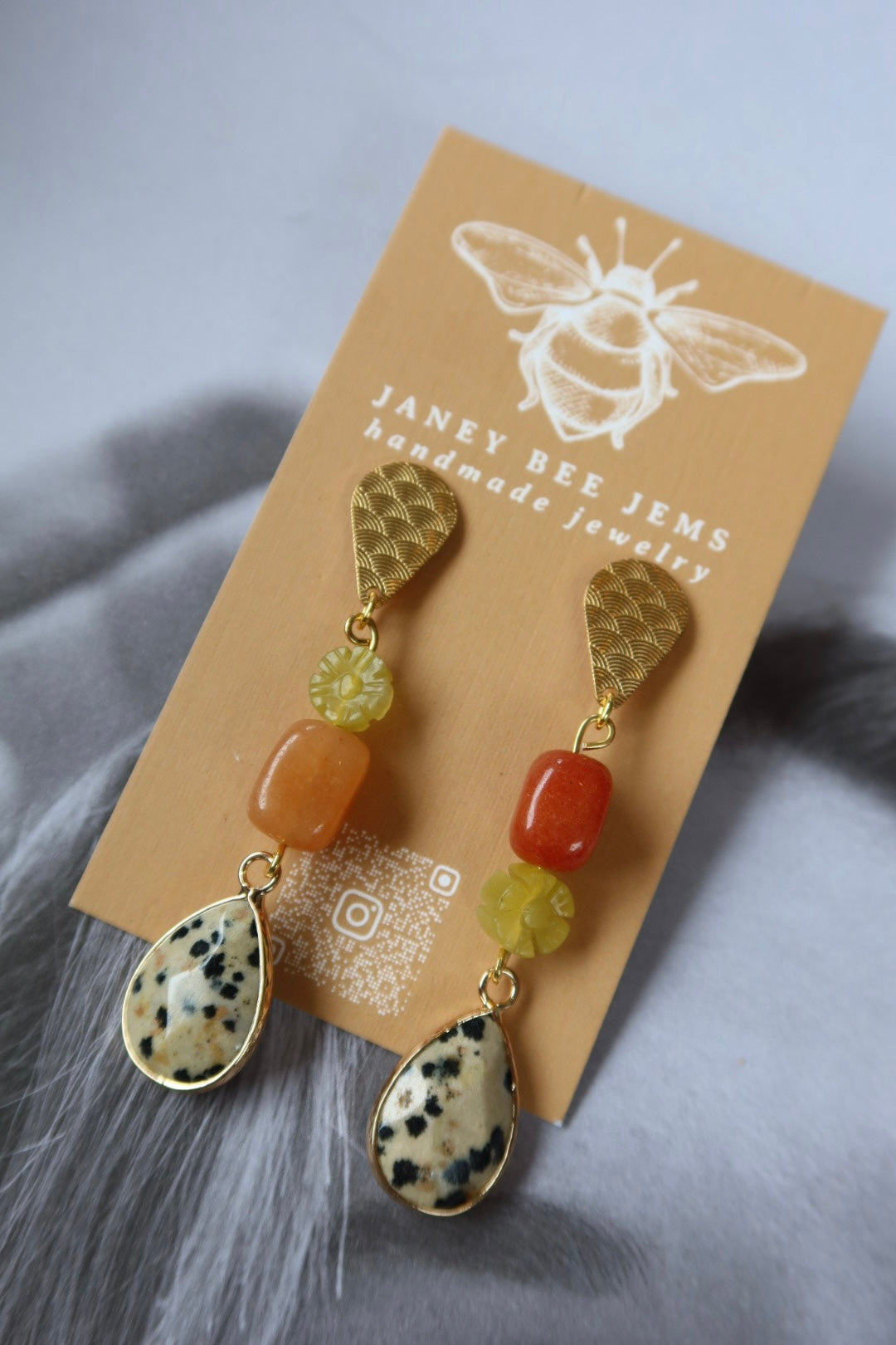 DALMATIAN JASPER EARRINGS