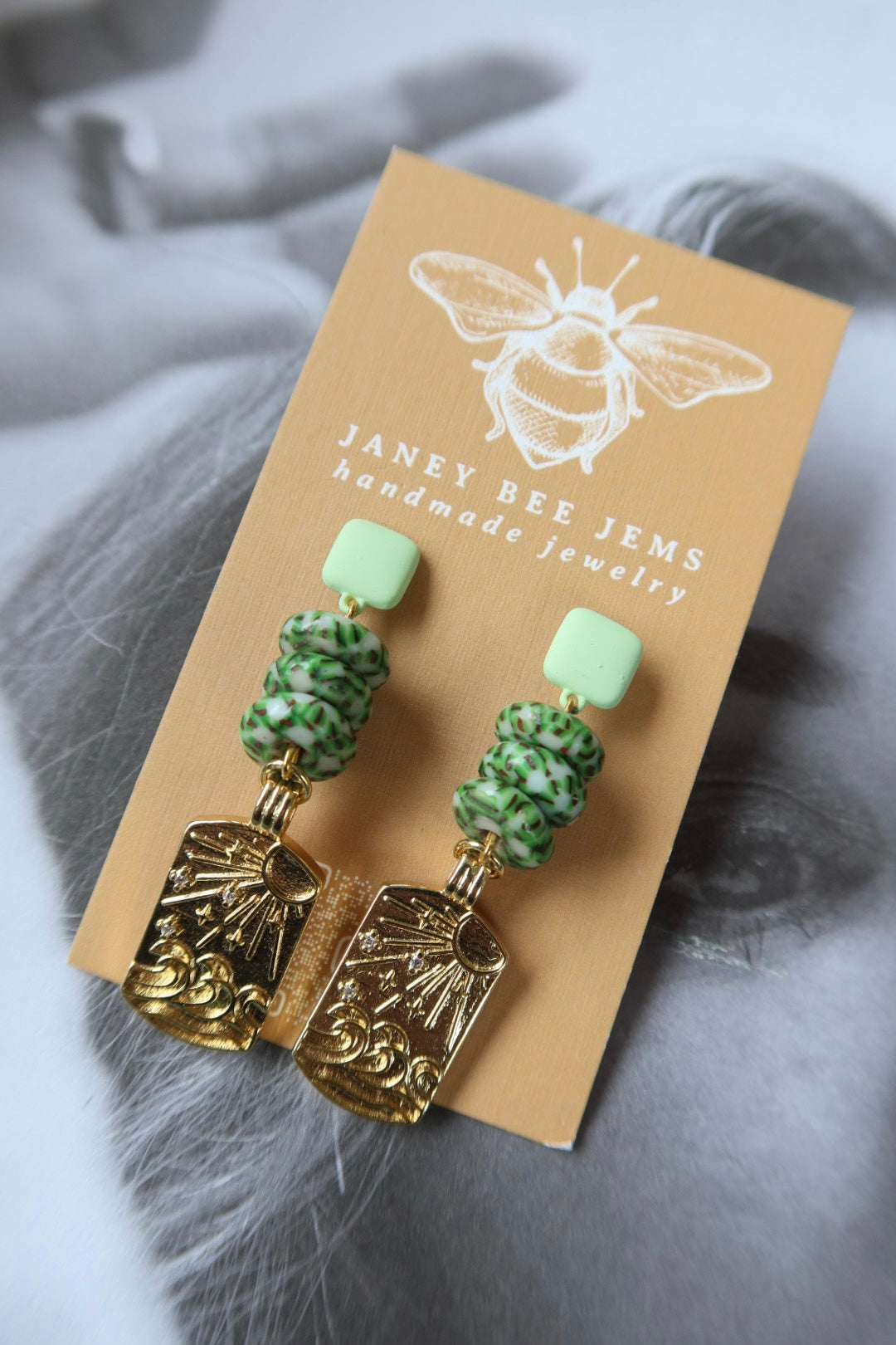 WATER ELEMENT TAG EARRINGS