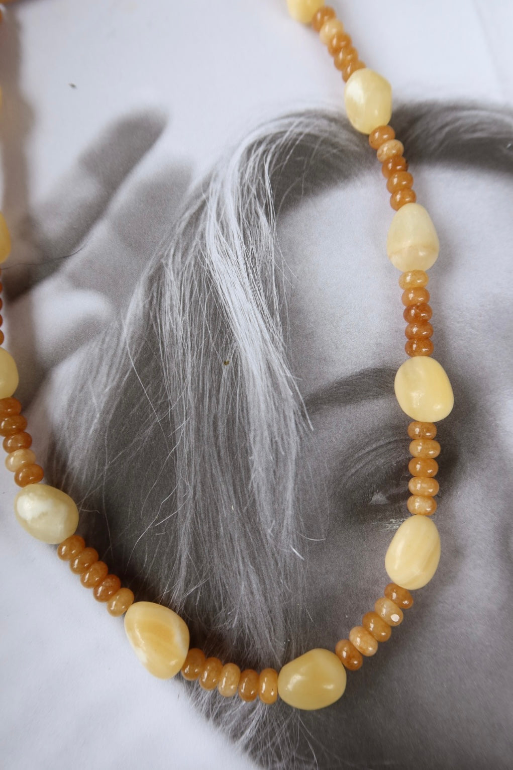 YELLOW RICE BEADS WITH CITRINE