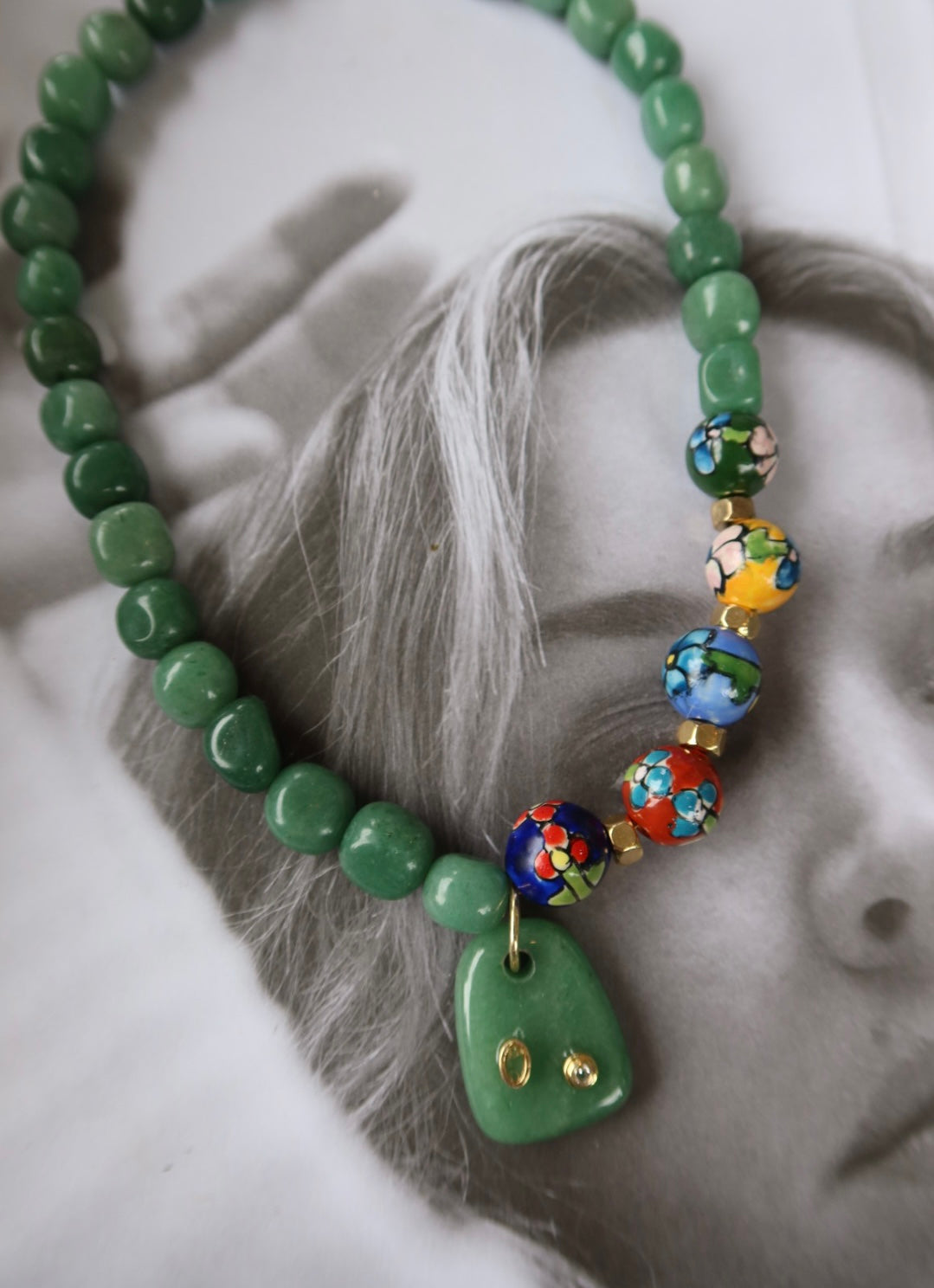 BEADED AVENTURINE STONE