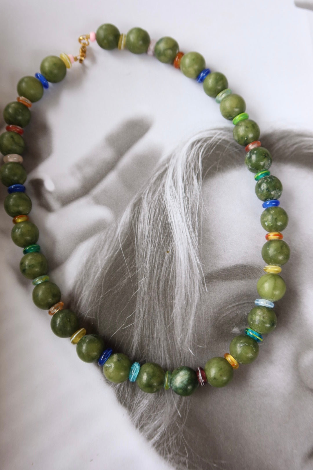 GREEN JADE LAYERING BEADS
